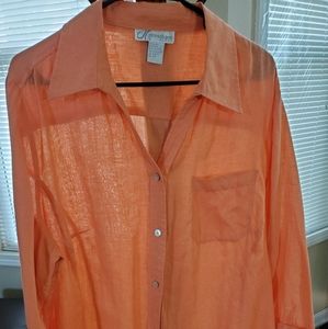 Dressbarn 100% Linen Shirt 22/24W